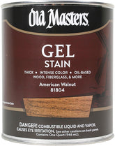 Old Masters 81804 Gel Stain, American Walnut, Liquid, 1 qt, Can